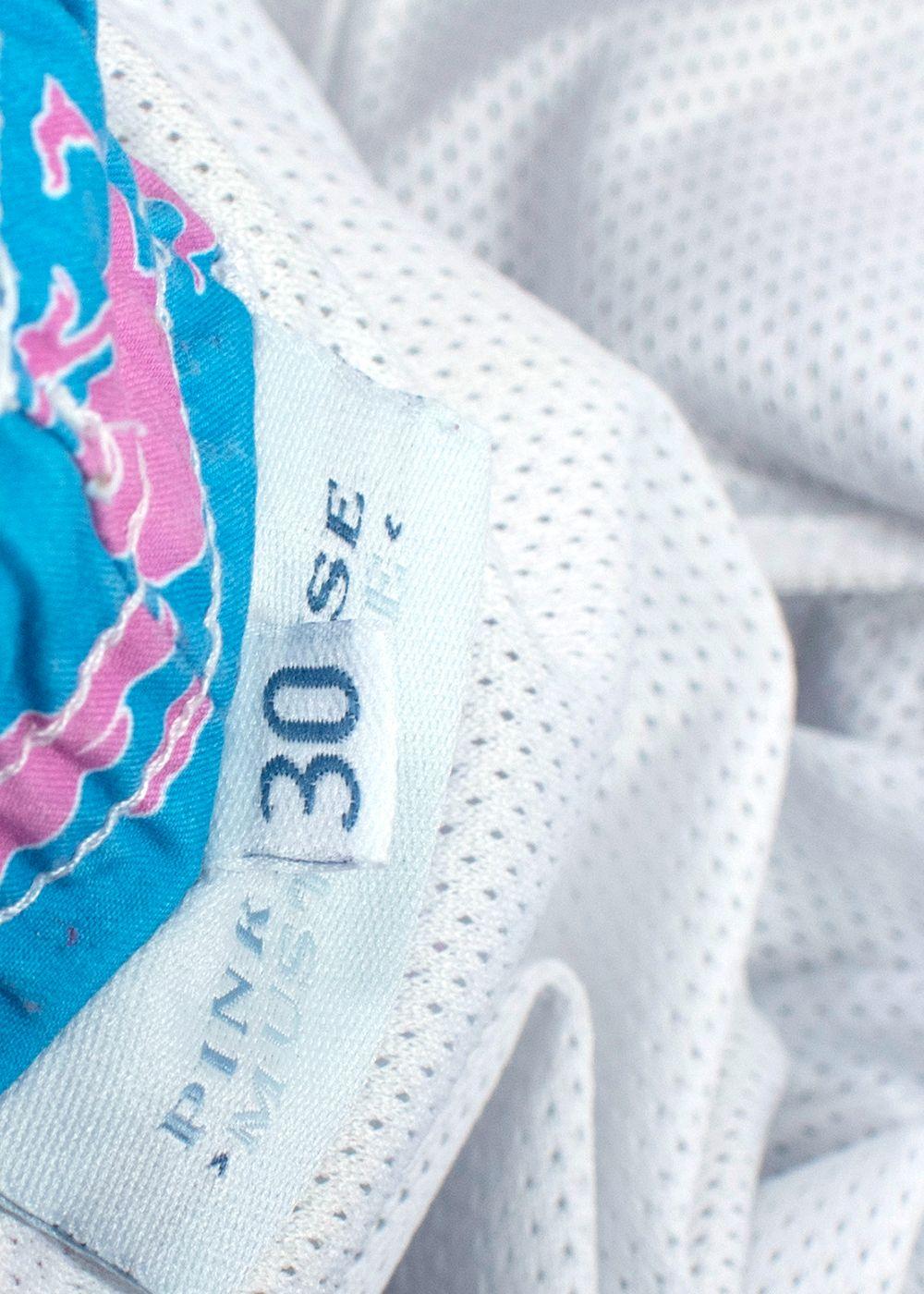 Pink House Mustique Blue and Pink Bird-print Shorts
