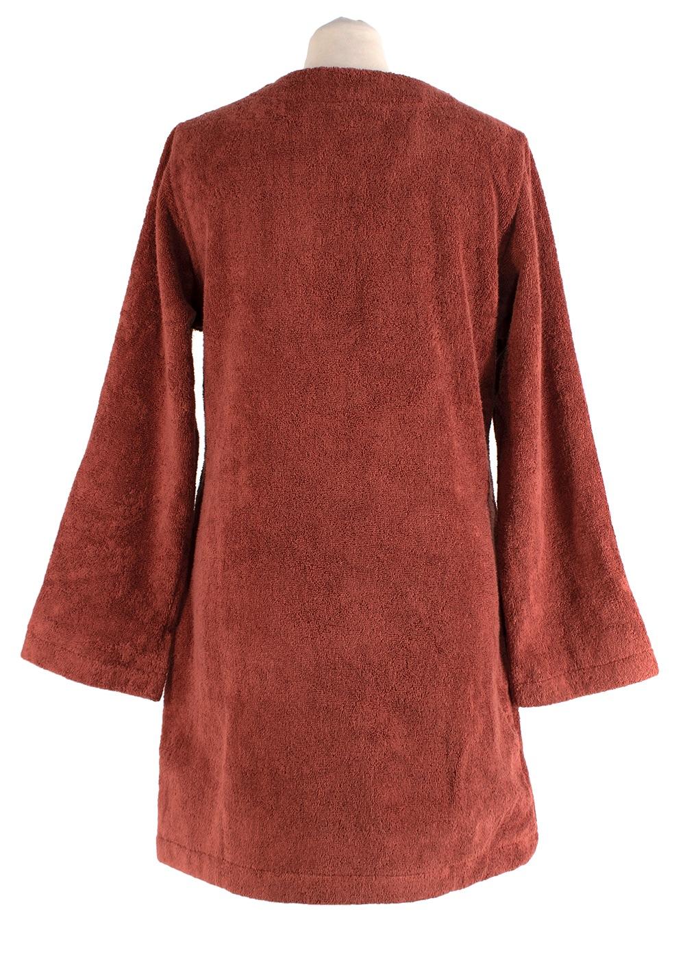Lisa Marie Fernandez Rust Cotton Terry Short Kaftan