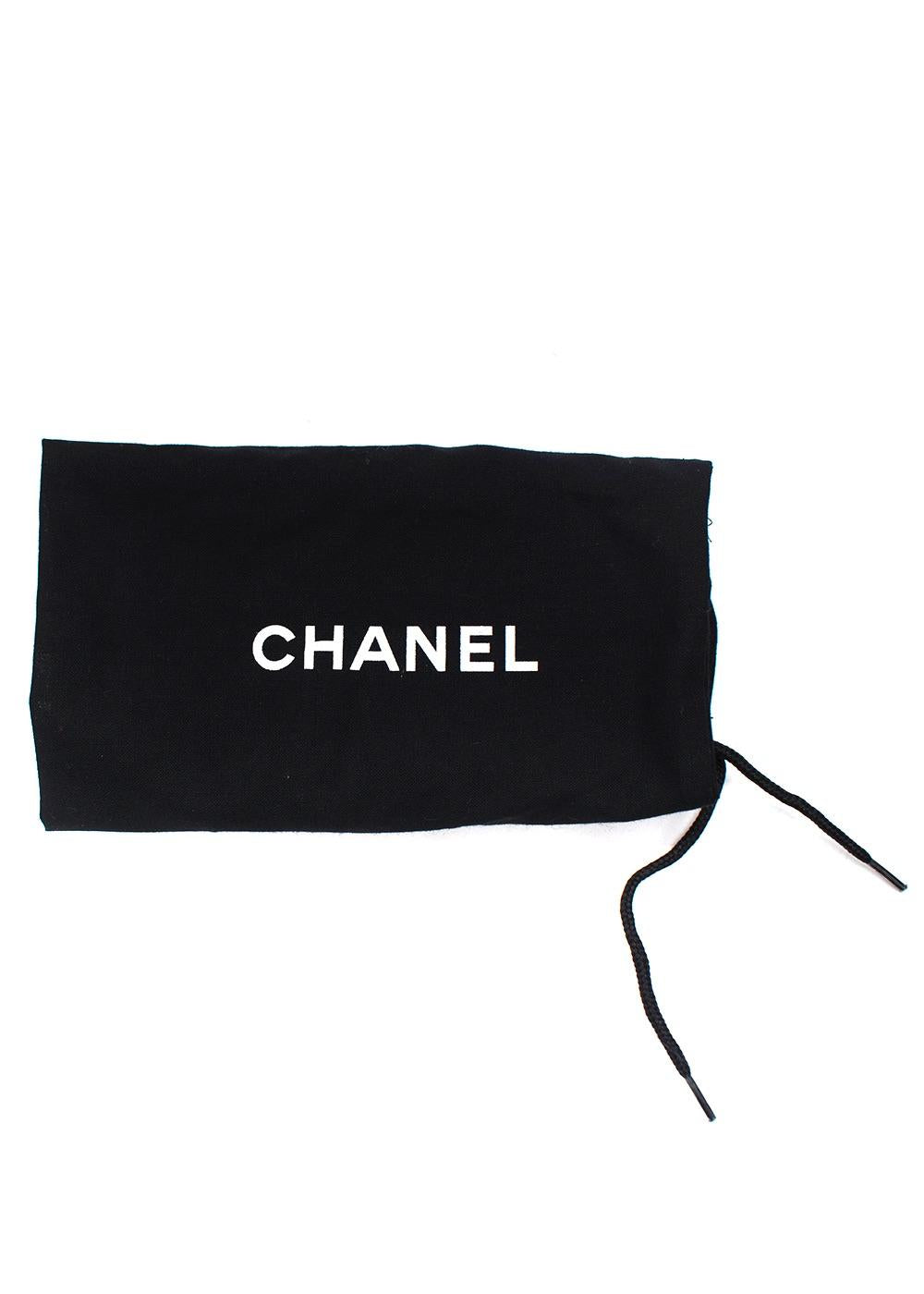 Chanel Grey Suede and Leather CC Cap Toe Slingback
