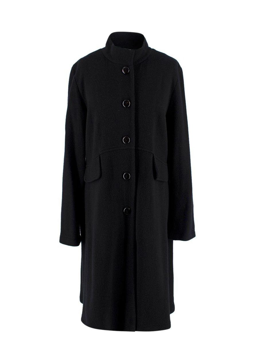 Battistoni Black Cashmere Long Coat