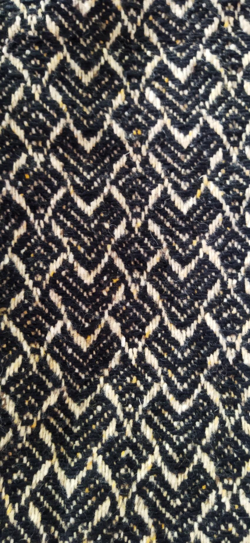 Weekend MaxMara Black & Beige Jacquard Coat