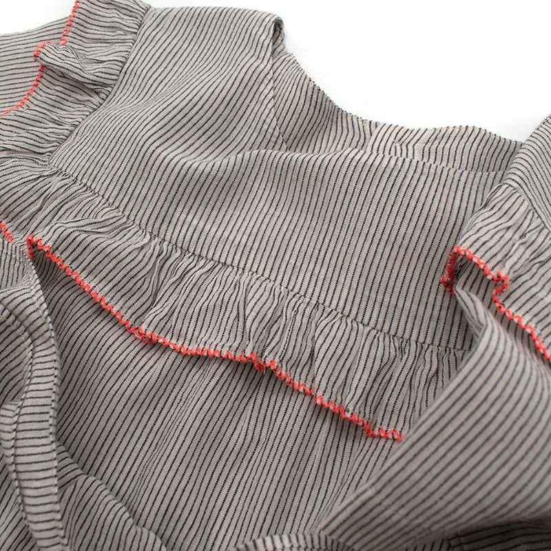 Bonpoint White & Black Striped Top