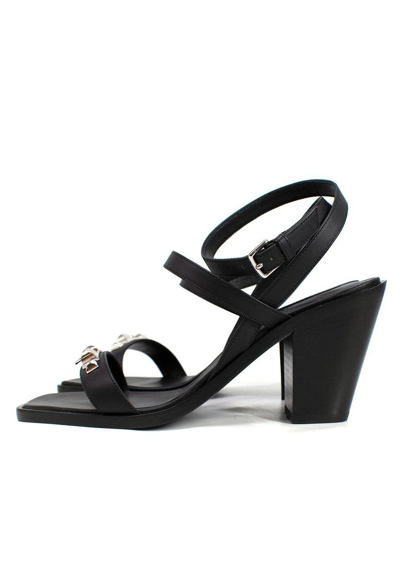 Hermes Black Leather Ivresse Sandals