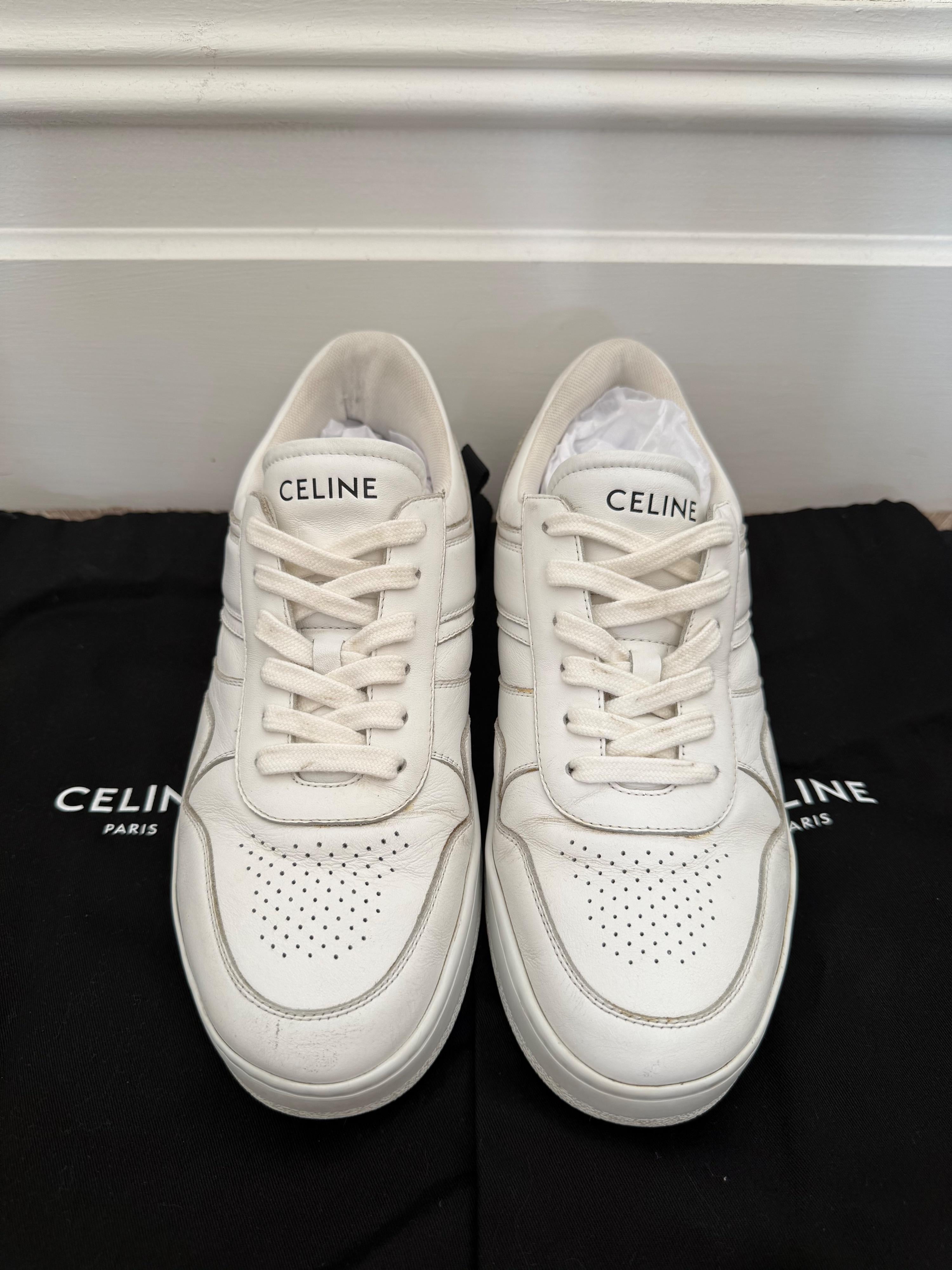 Low Lace Up White Lther Sneakers