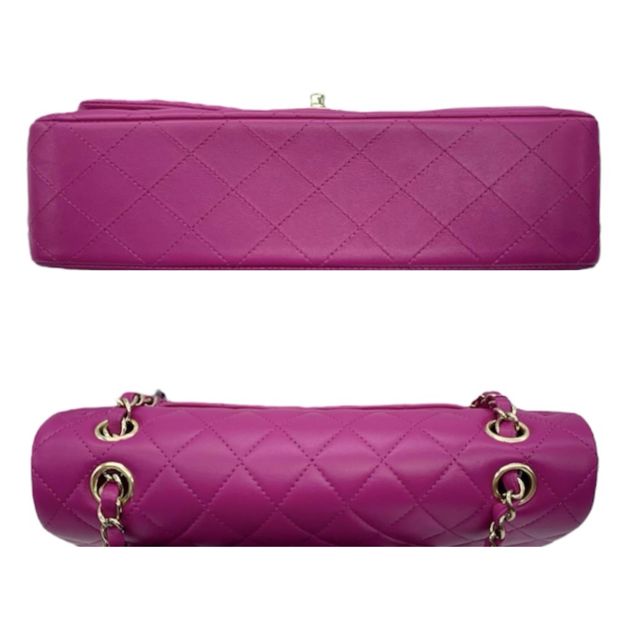 Chanel Pink Medium Lambskin Double Flap Bag