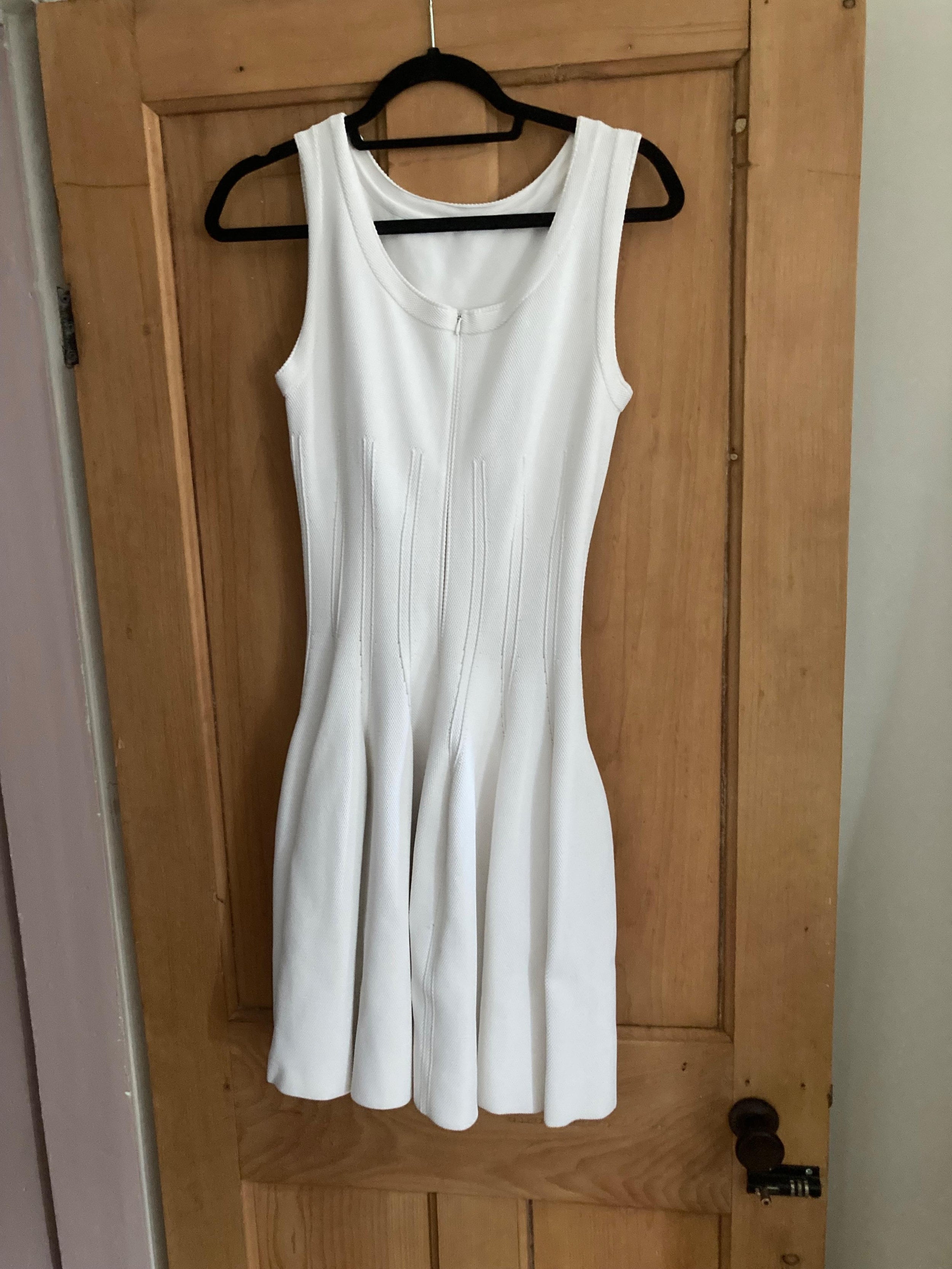 Alaia White Fit And Flare Dress