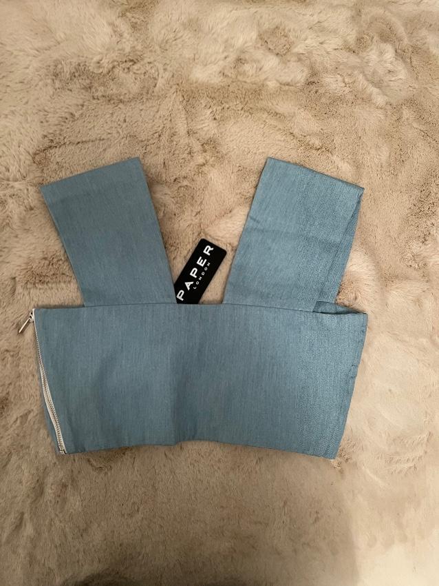 Paper London Plage Twist Top in Nichol Blue