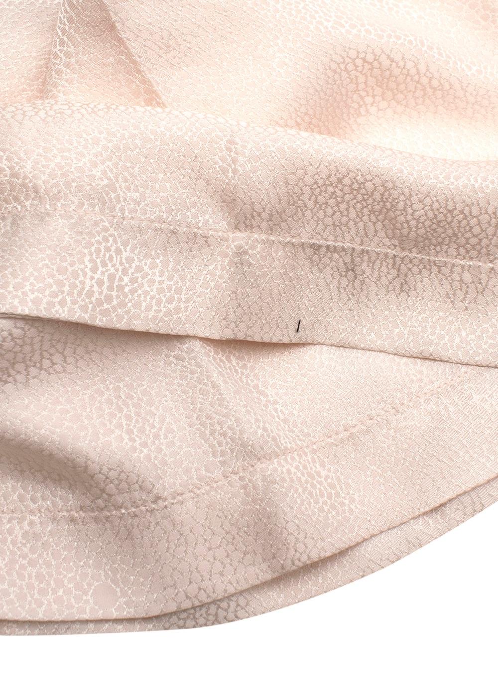 Pale pink hammered silk trousers