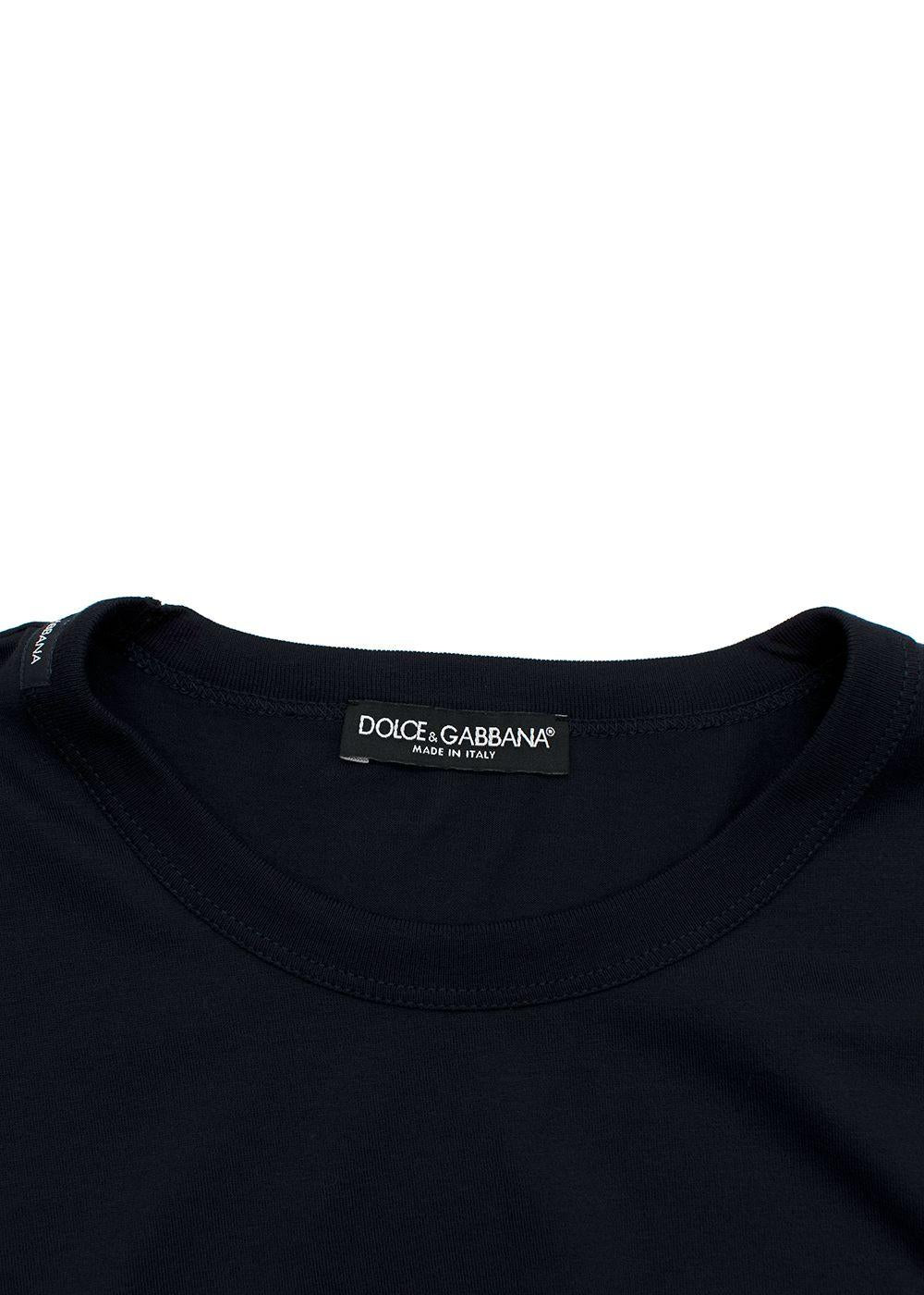 Crew Neck Black Cotton T-Shirt
