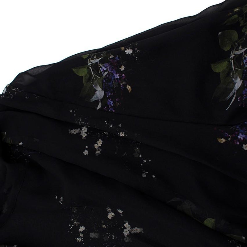 Goop Mari High Neck Flutter Sleeve Mid Length Dress