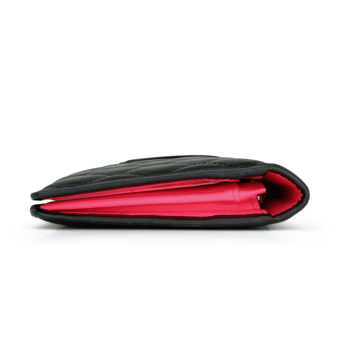 Chanel Black Cambon Long Flap Wallet
