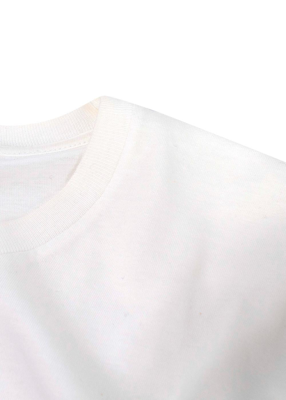 Etro White Cotton Vino da Tavola T-Shirt
