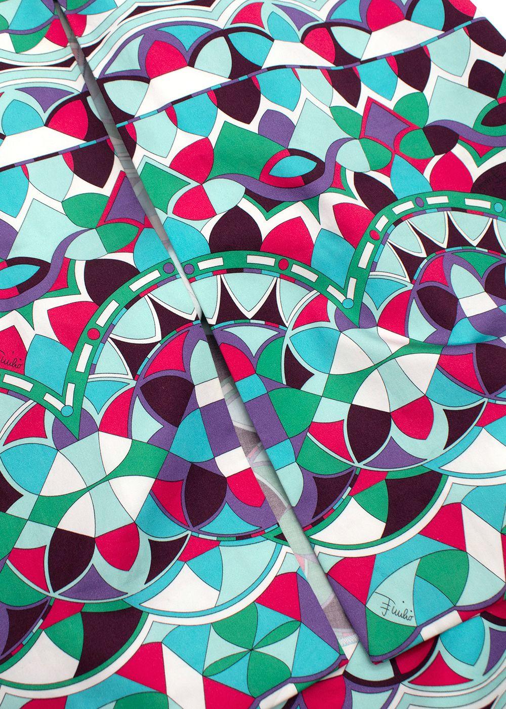 Emilio Pucci Multicolour Geometric Print Pencil Skirt