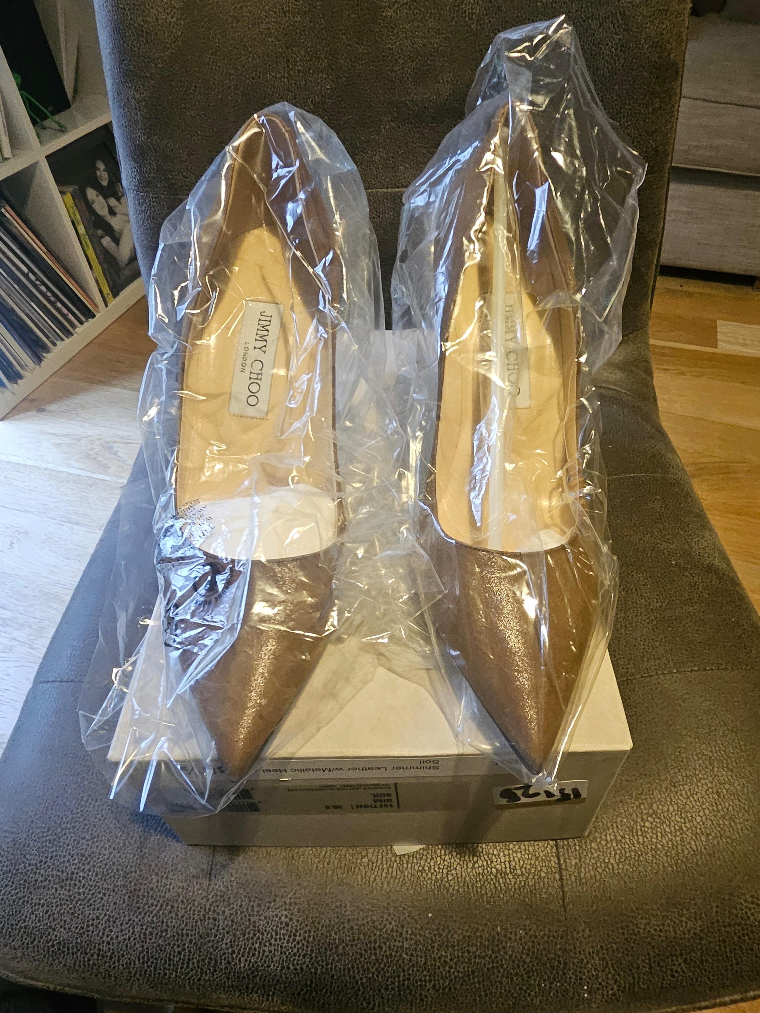 Jimmy Choo Tan Suede Pumps
