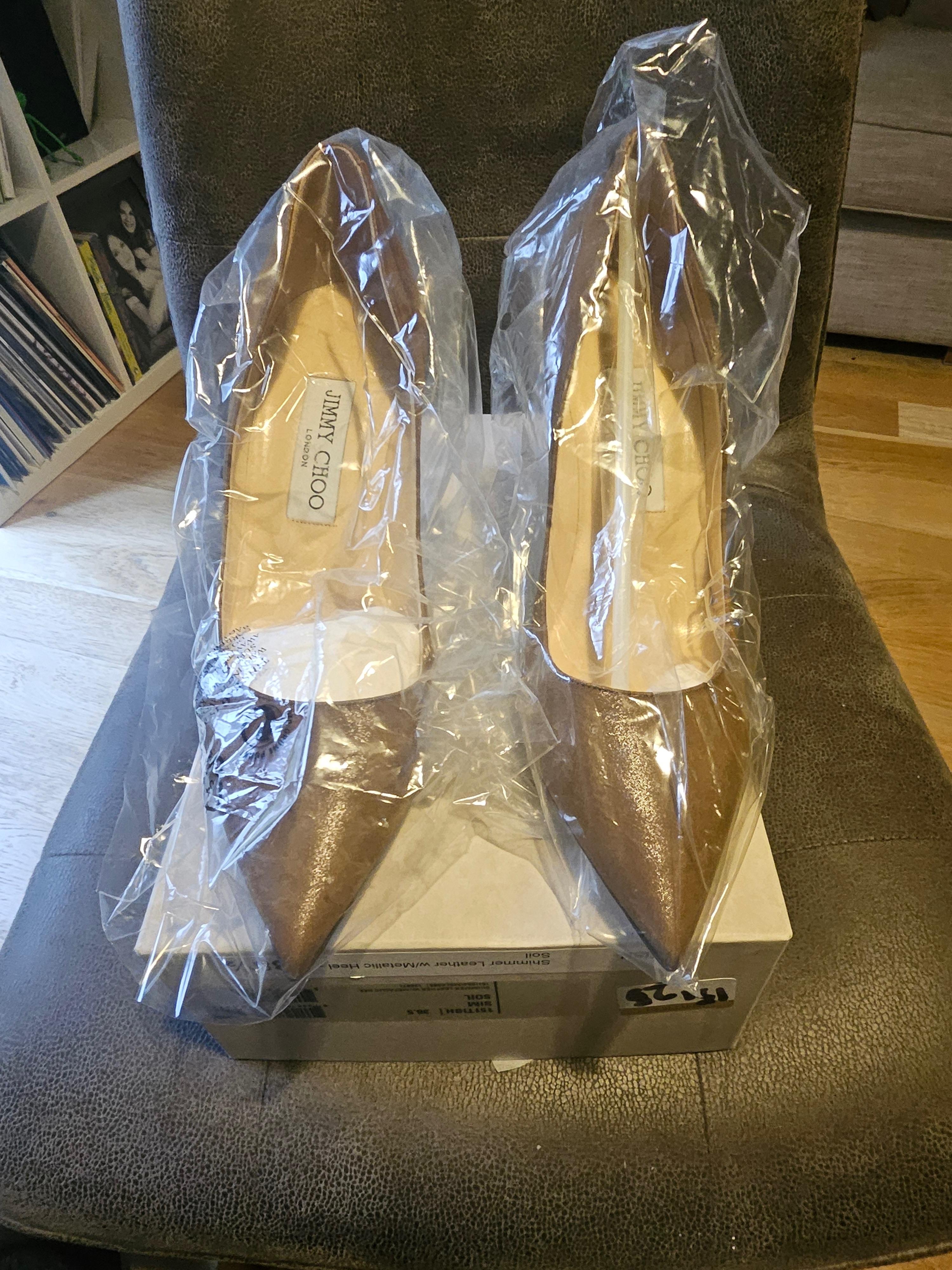 Jimmy Choo Tan Suede Pumps