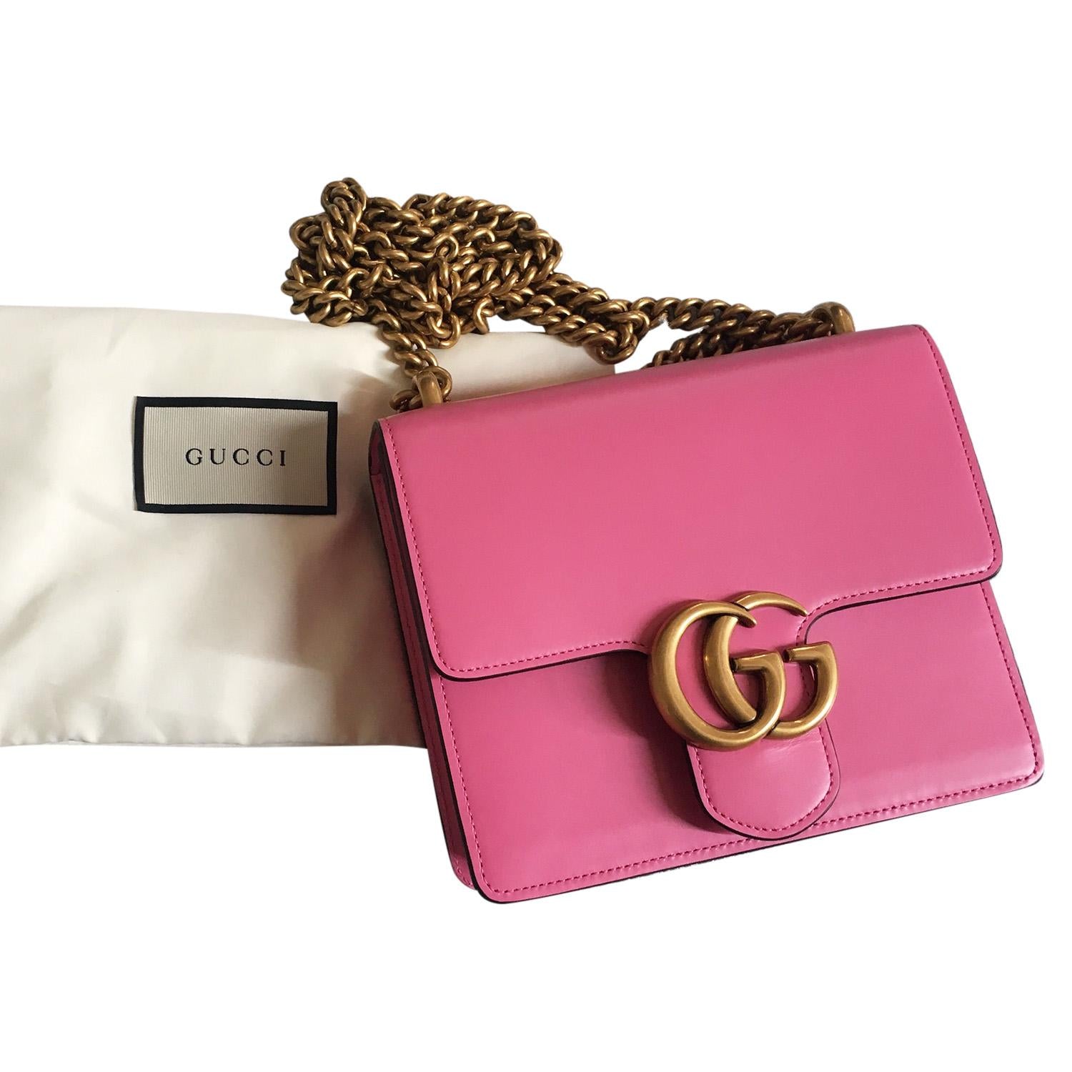 GUCCI SMALL MARMONT LEATHER BAG