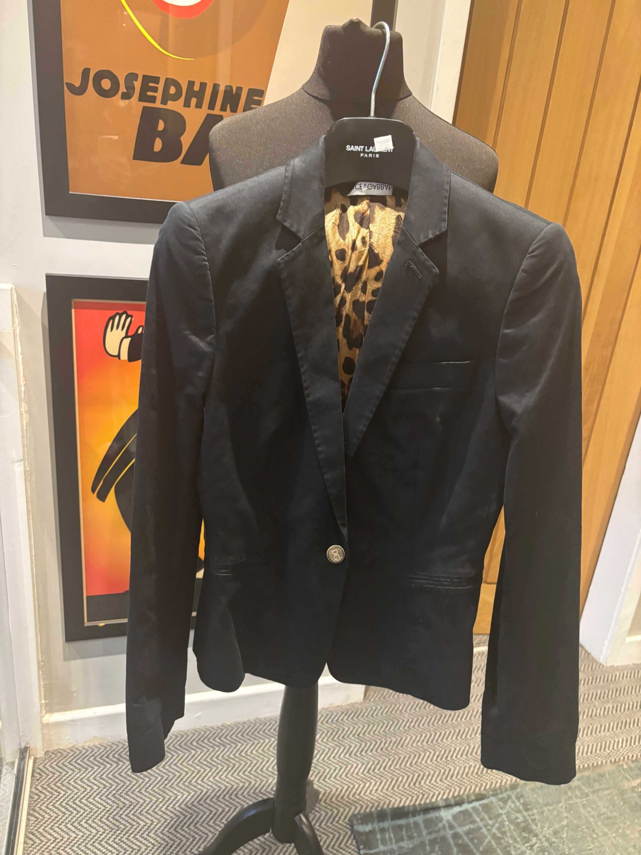 Dolce & Gabbana Black Single Breasted Blazer