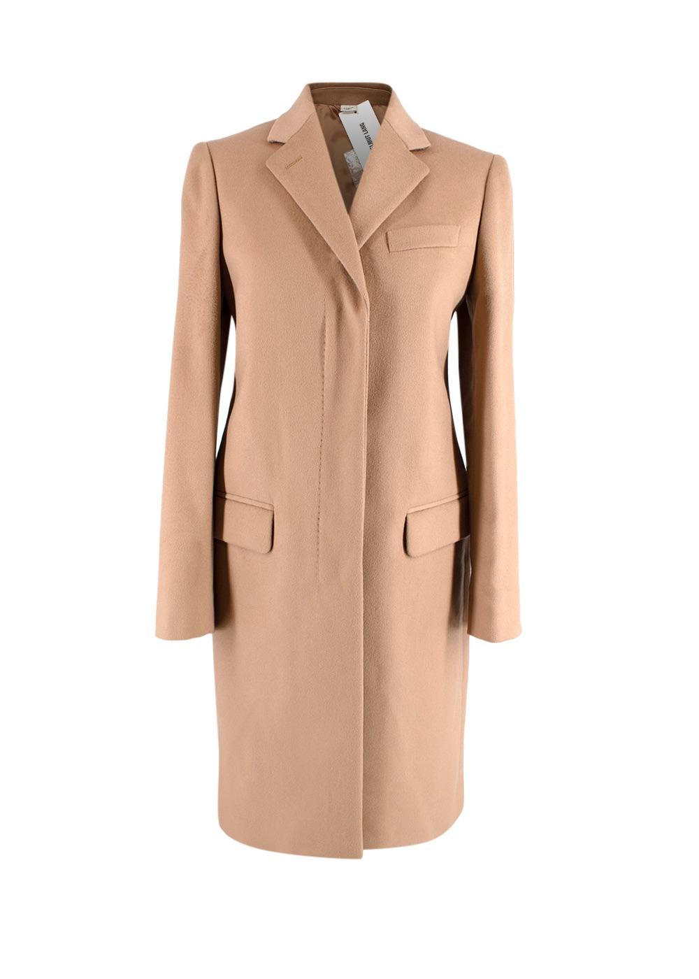 Beige Cashmere Blend Long Coat