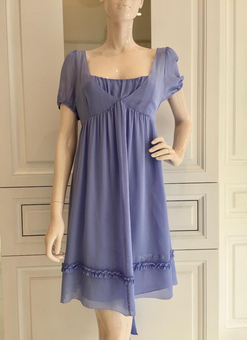 Blugirl Folies Lavender Blue Silk Dress