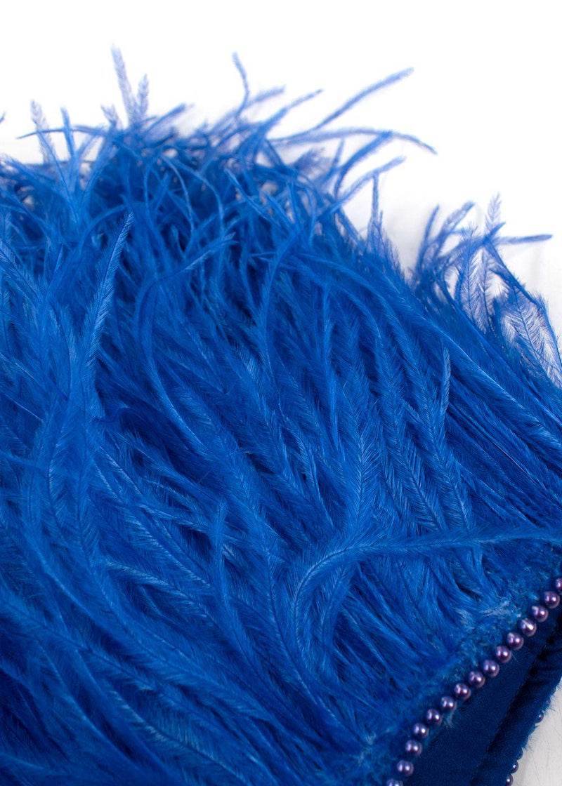 The Attico Electric Blue Feather Tube Top