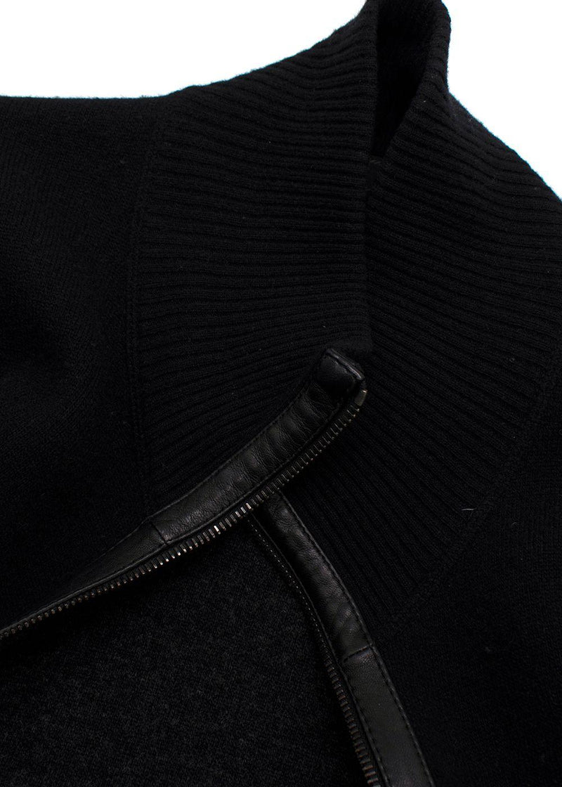 Prada Black Wool and Cashmere Blend  Zip Up  Jacket