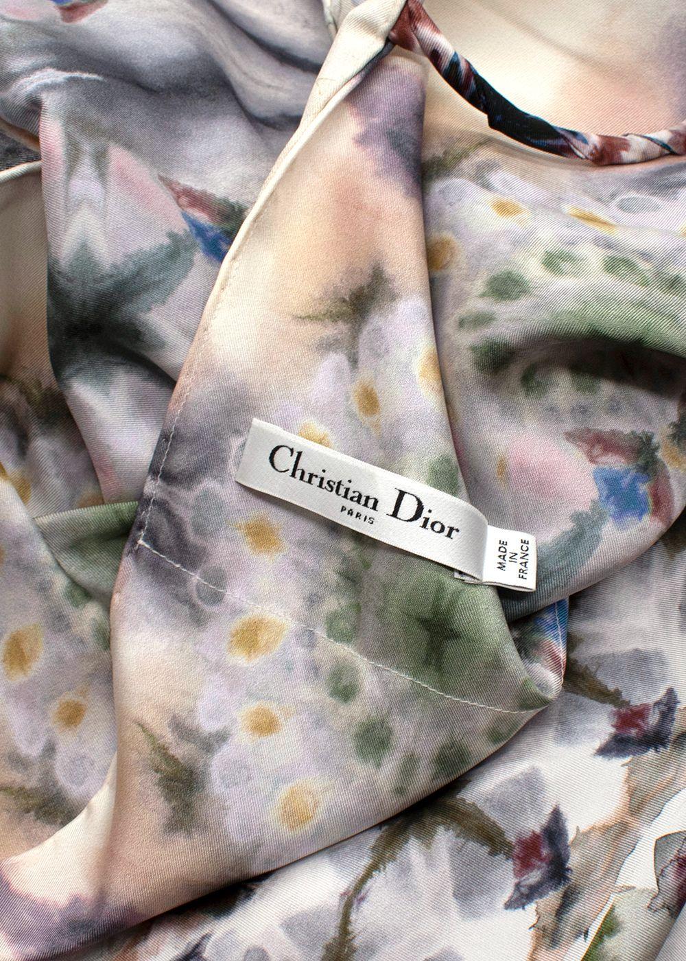Dior Silk Smock Dress with 3/4 Sleeves