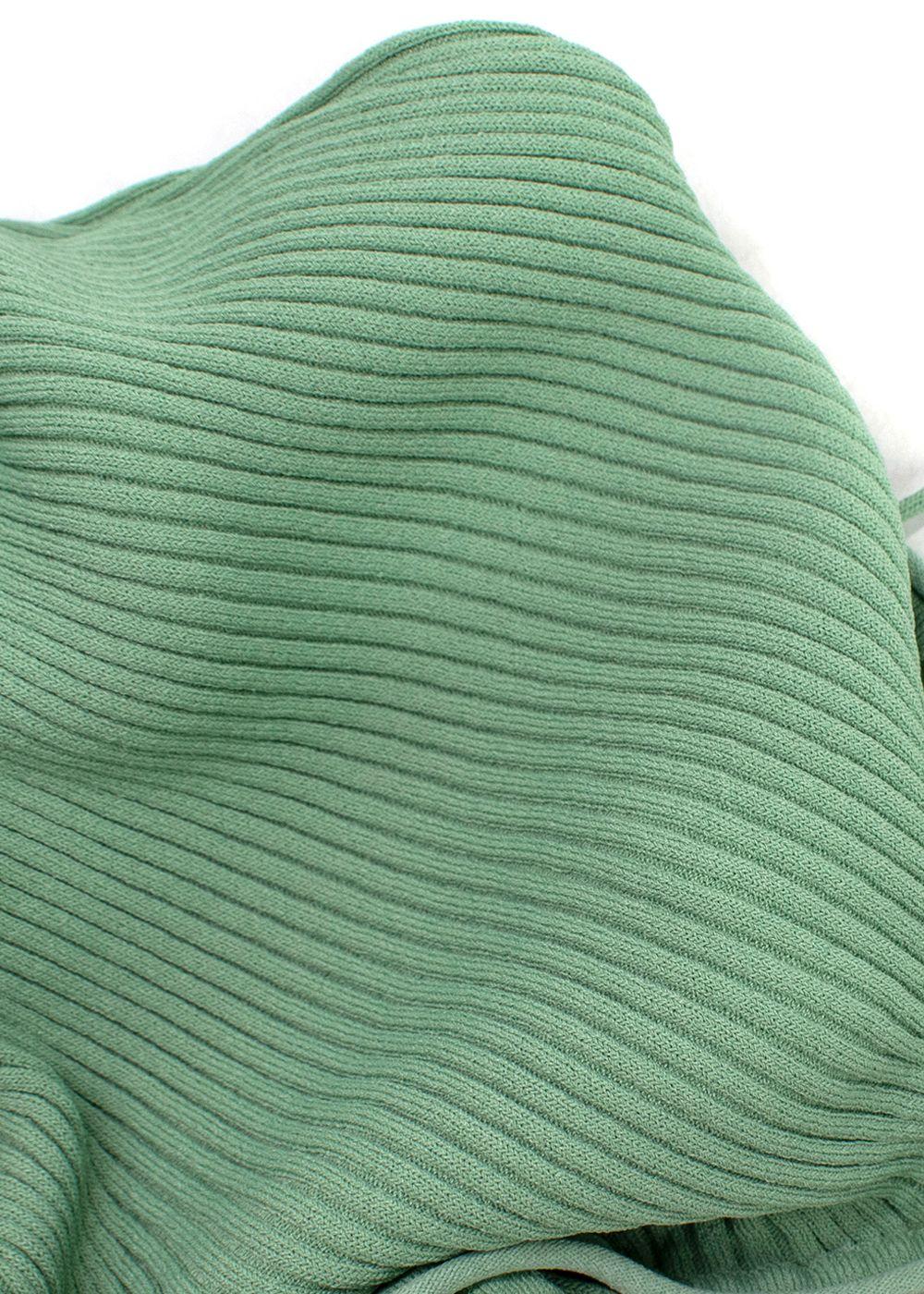 Jacquemus Sage Green Tordu Cold Shoulder Cardigan