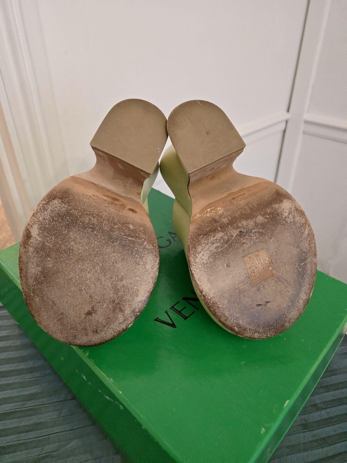 Bottega Veneta Lime Leather Mules