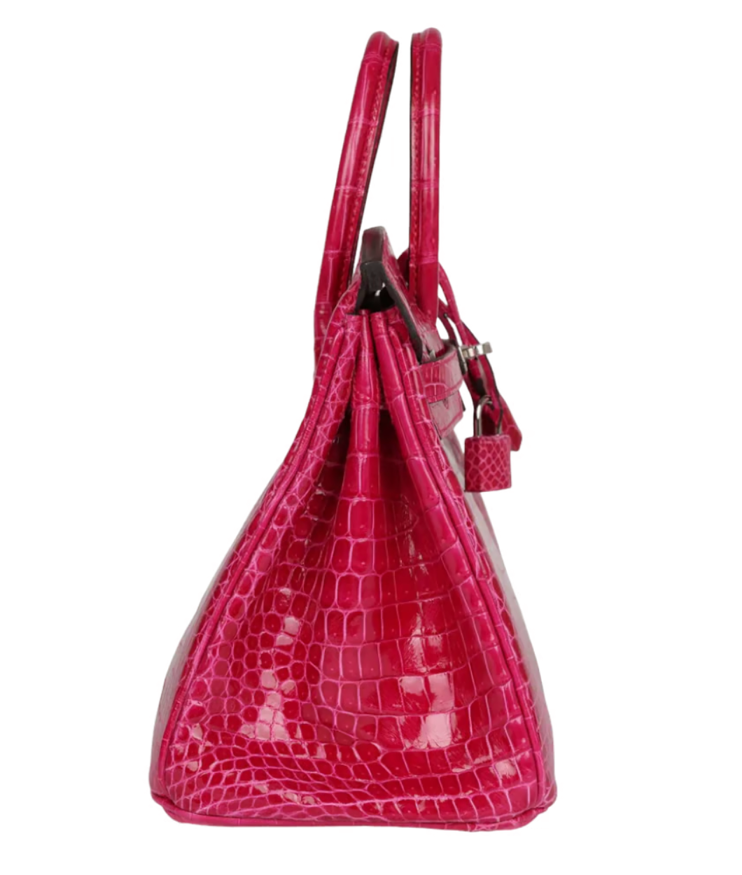 Hermes Birkin 25 Crocodile Porosus Lisse Rose Mexico Palladium Hardware