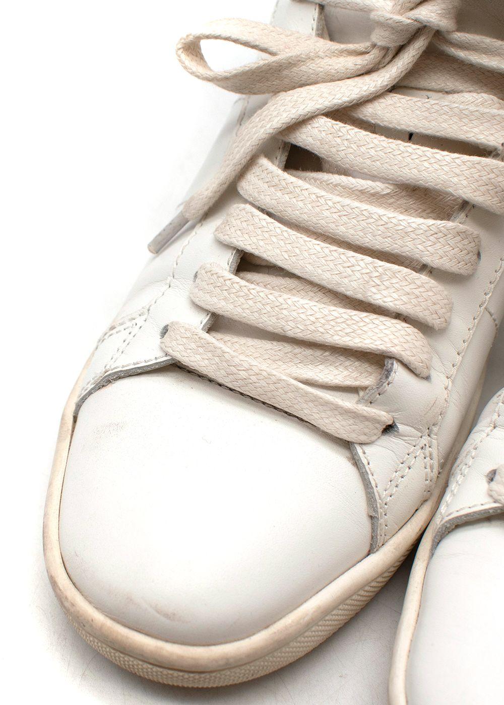 White leather Court Classic SL/01 high top trainers