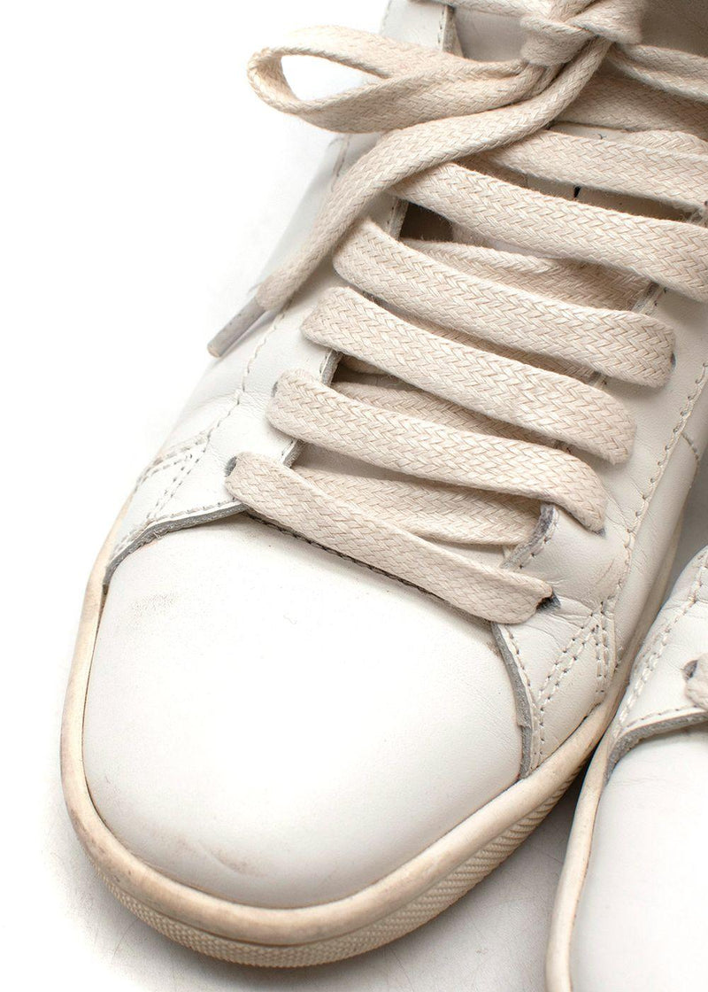 White leather Court Classic SL/01 high top trainers
