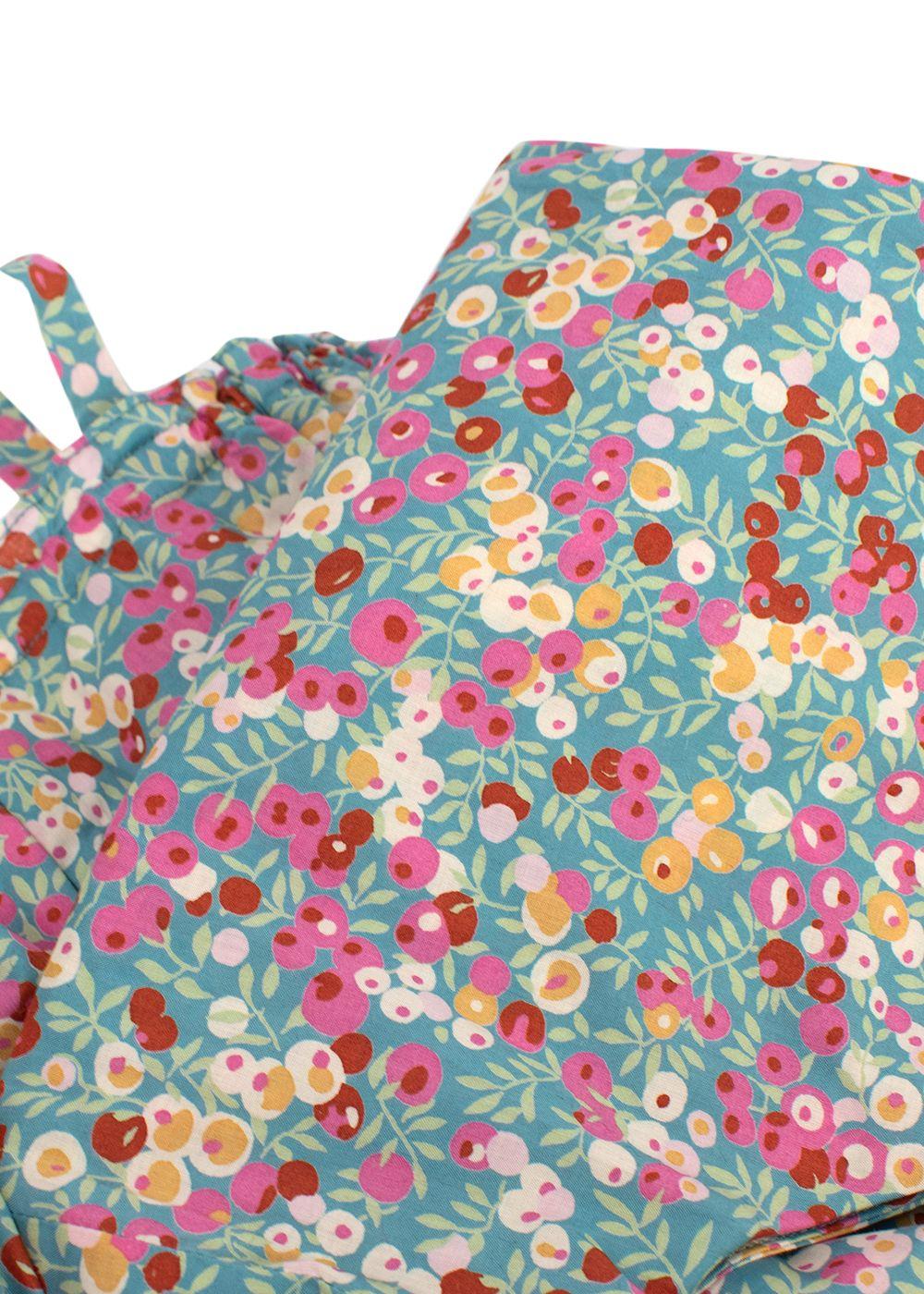 Bonpoint Baby 6m Blue Floral Overalls