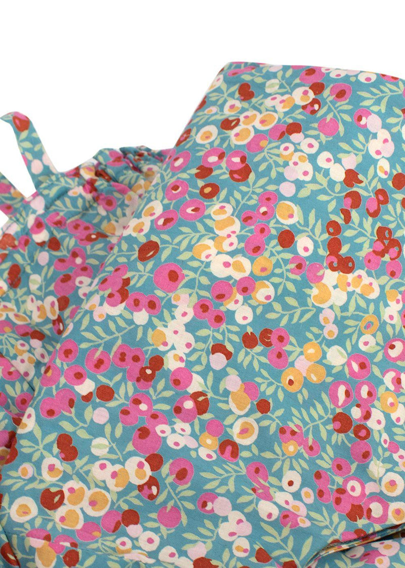 Bonpoint Baby 6m Blue Floral Overalls