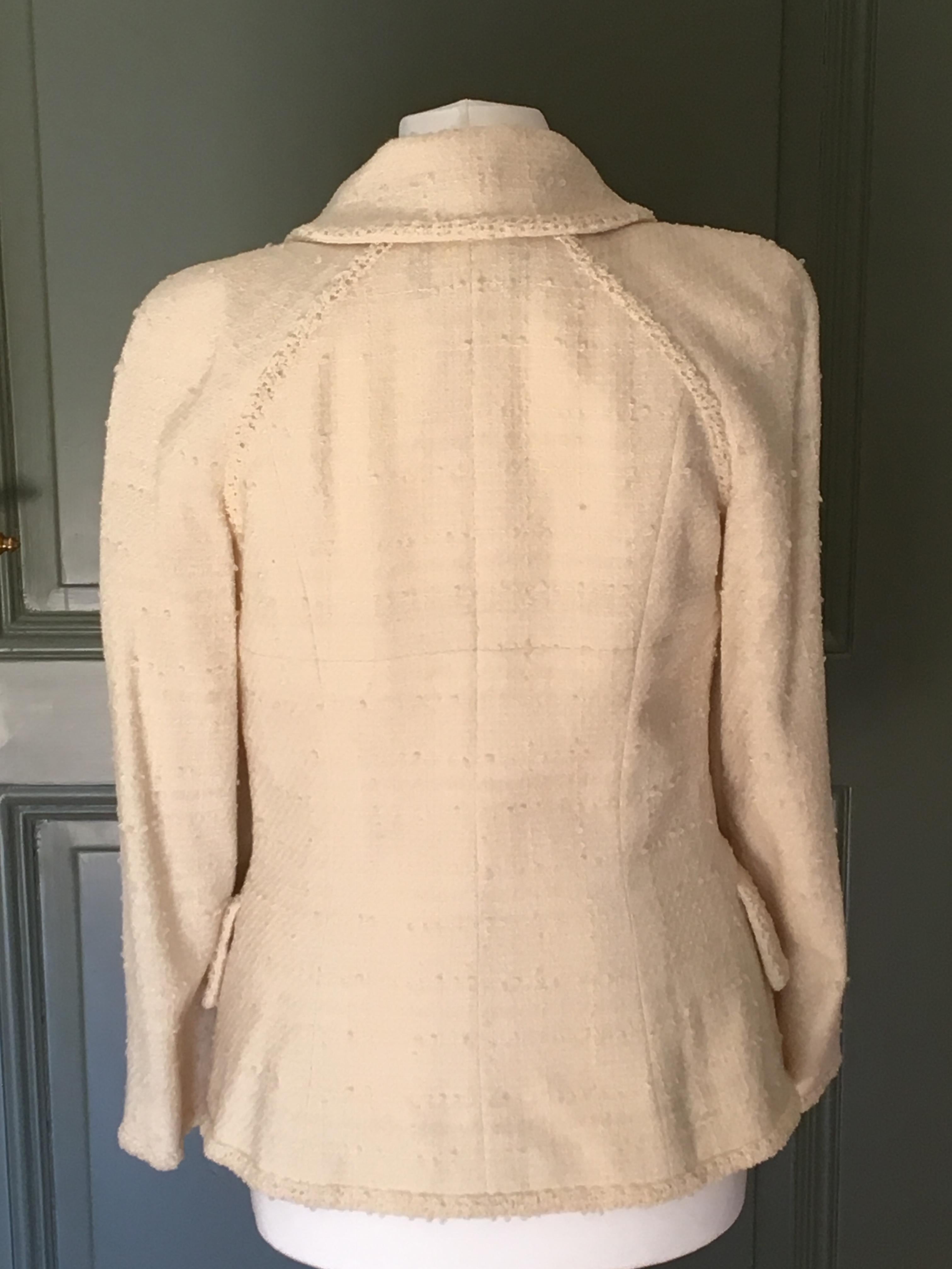 Chanel Cream Tweed Jacket