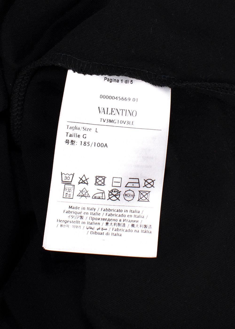 Valentino Black & Red VLTN Logo T-Shirt