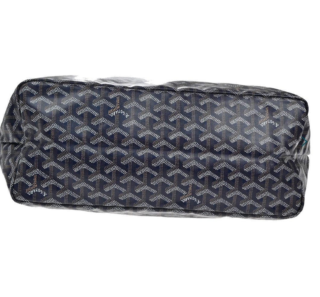 Goyard Navy Iconic Print Saint Louis Toe Bag and Pouch
