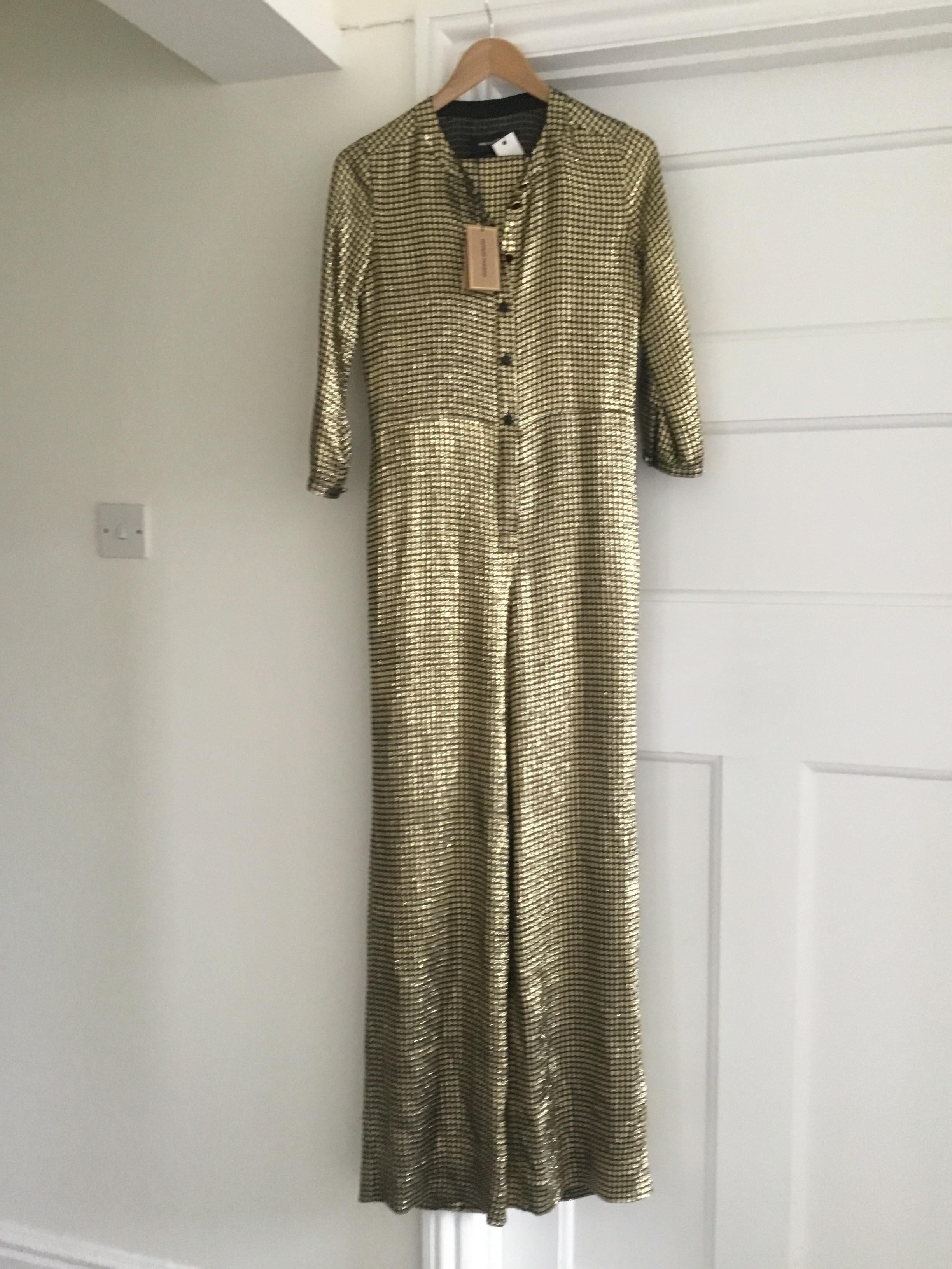 Black & gold lurex jumpsuit