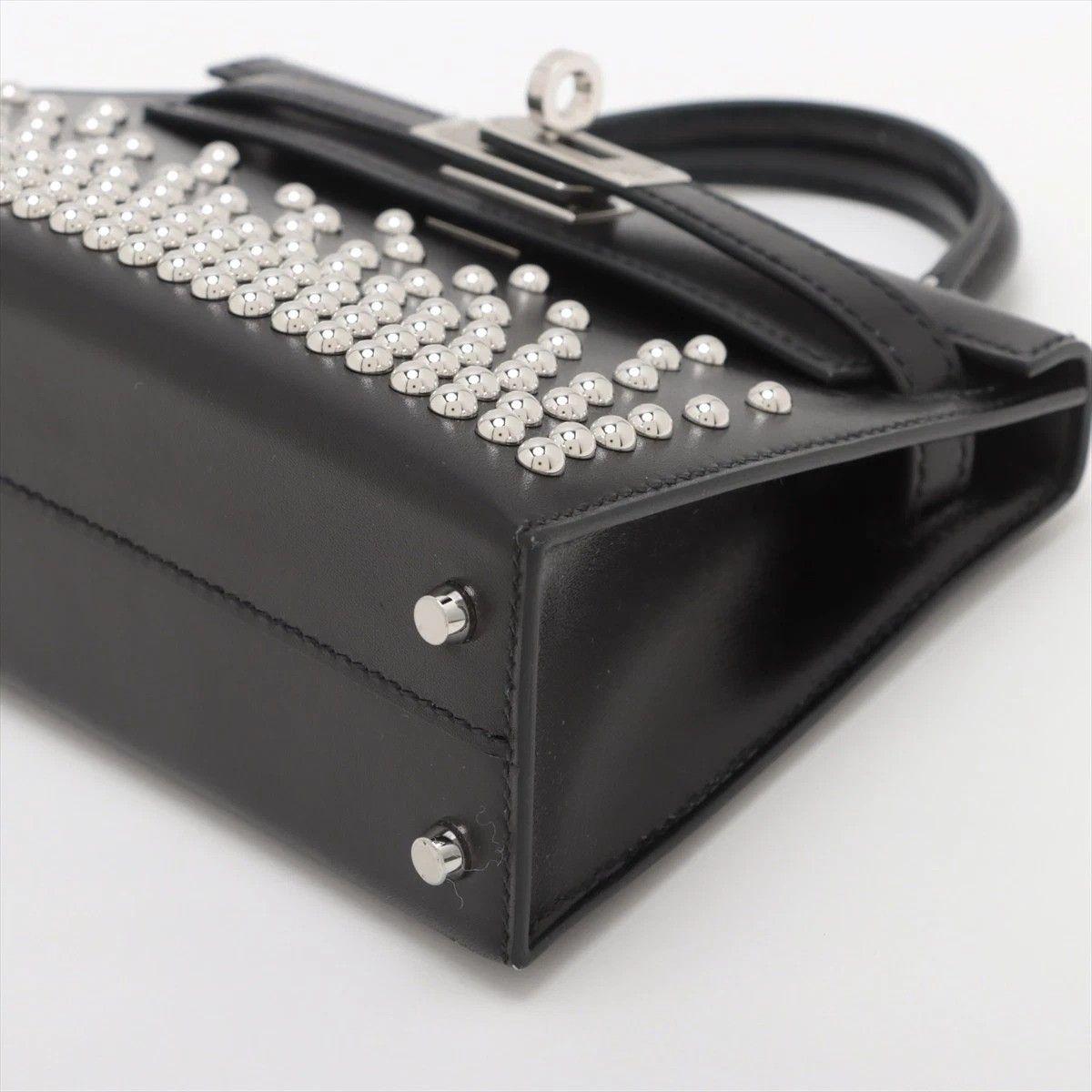 Kelly Handbag 20 Black Cloute Box Sellier PHW B