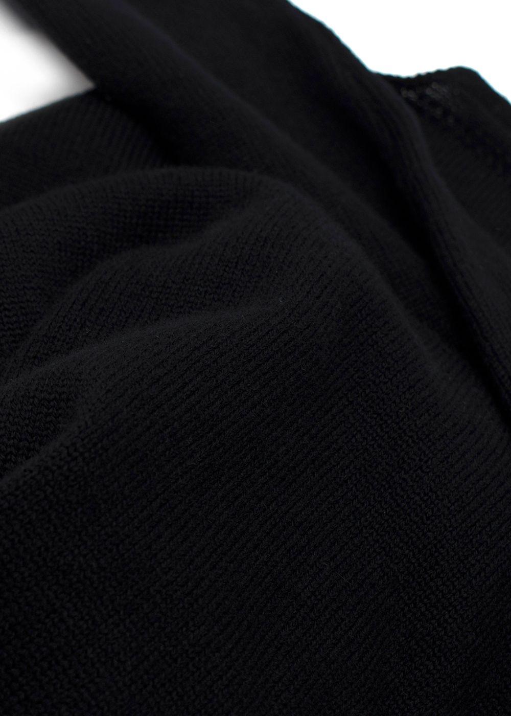 Jil Sander Black V Neck Jumper Dress