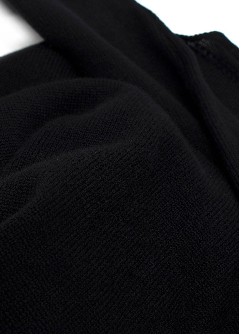 Jil Sander Black V Neck Jumper Dress