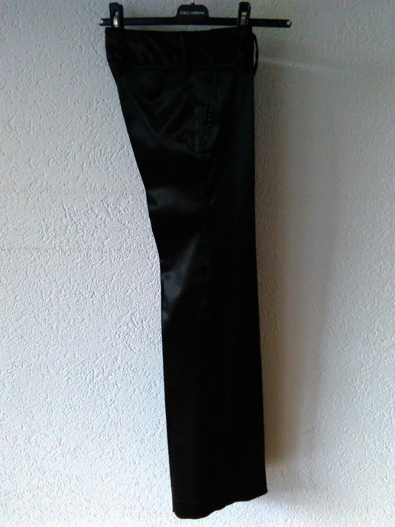 Dolce & Gabbana Satin Stretch Wide Leg Trousers