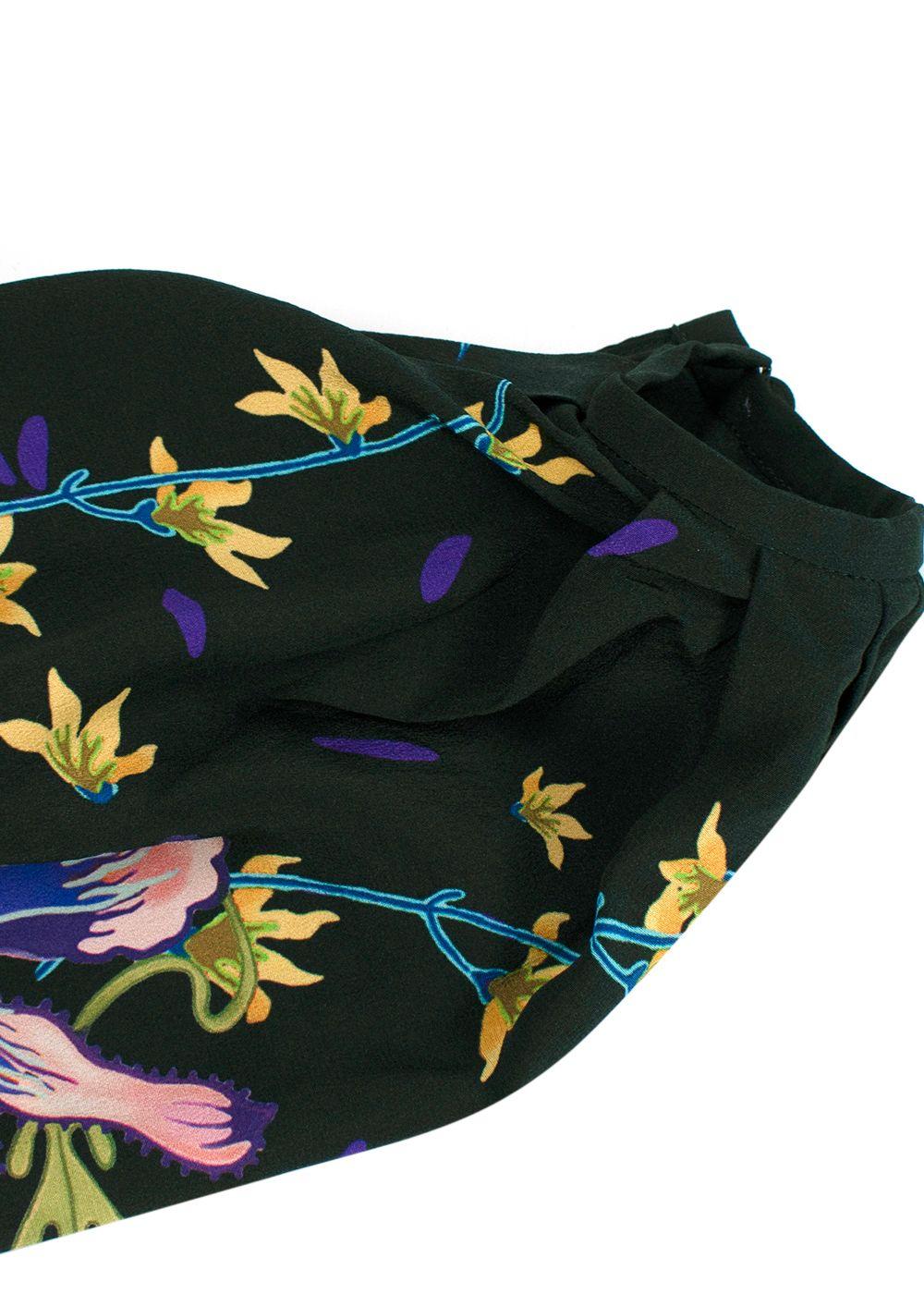 Givenchy Dark Green Floral-print Dress