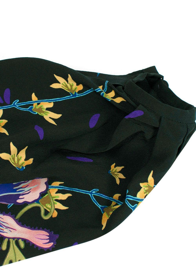 Givenchy Dark Green Floral-print Dress