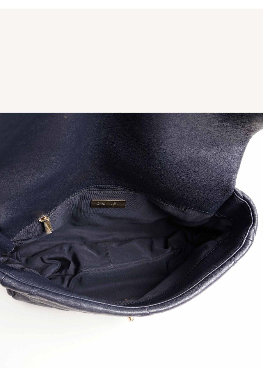 Chanel Navy Blue 19 Large Flap Bag
