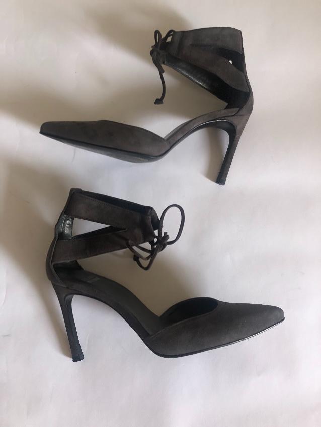 Stuart Weitzman Suede Lace-Up Sandals