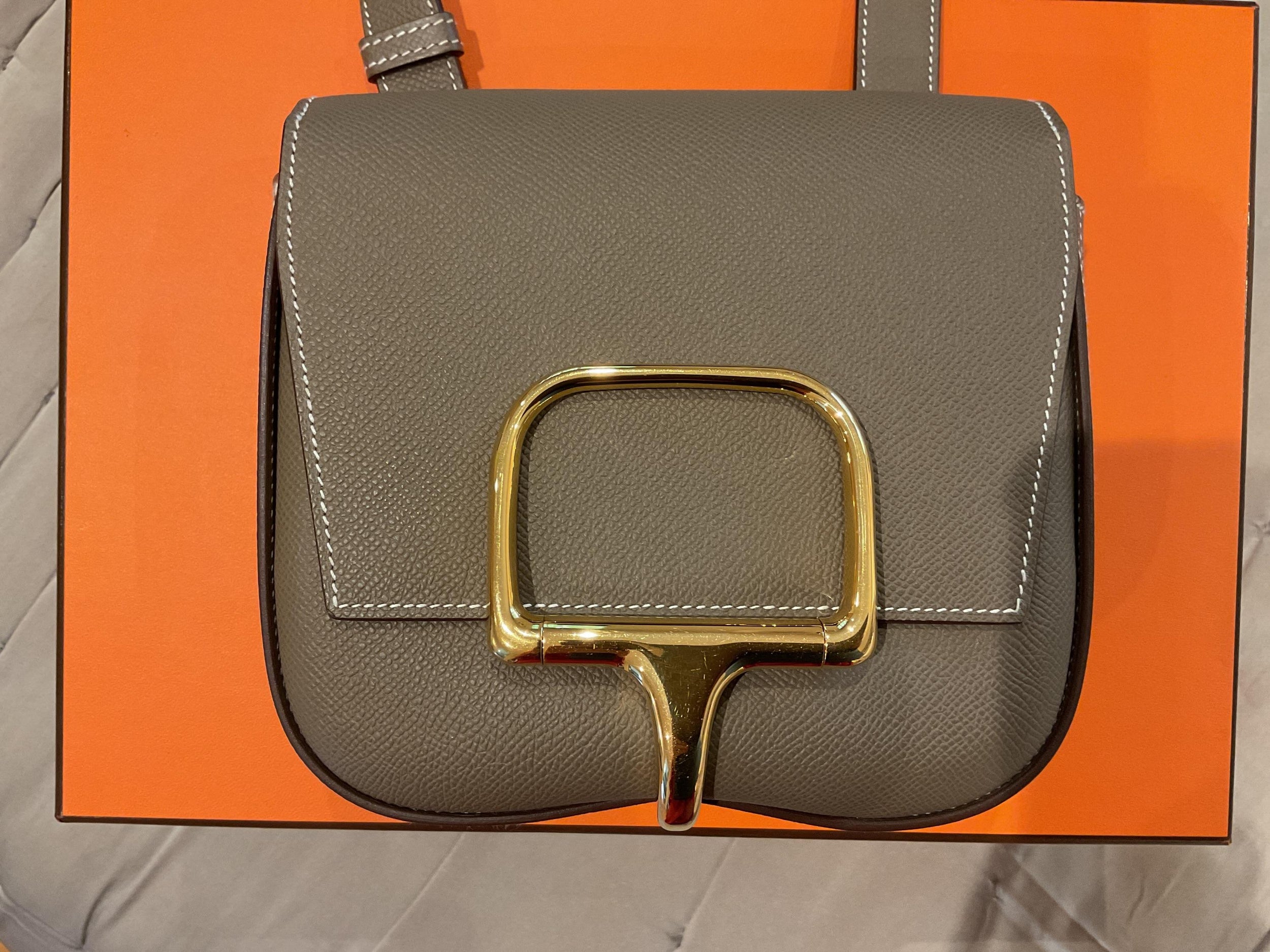 Hermes Etoupe Epsom Mini Della Cavalleria