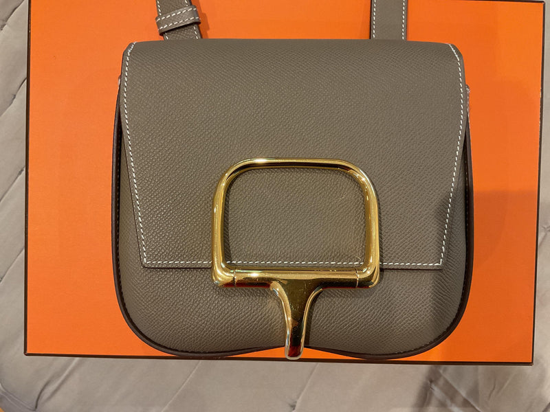 Hermes Etoupe Epsom Mini Della Cavalleria