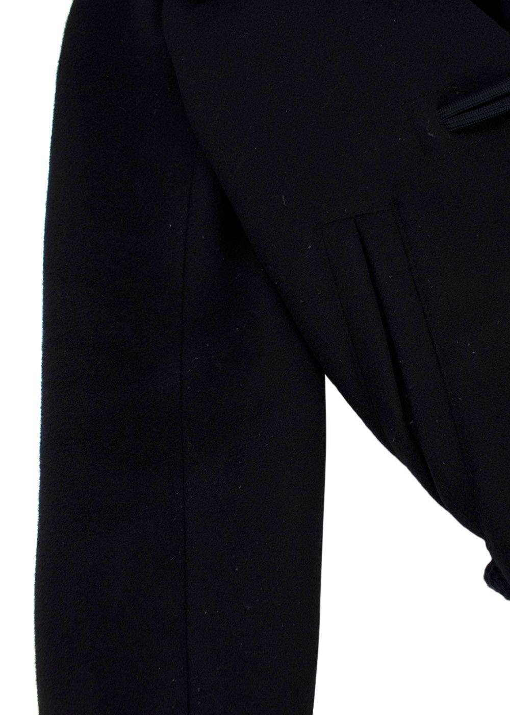 Moncler Navy Cerdus Wool Puffer Coat