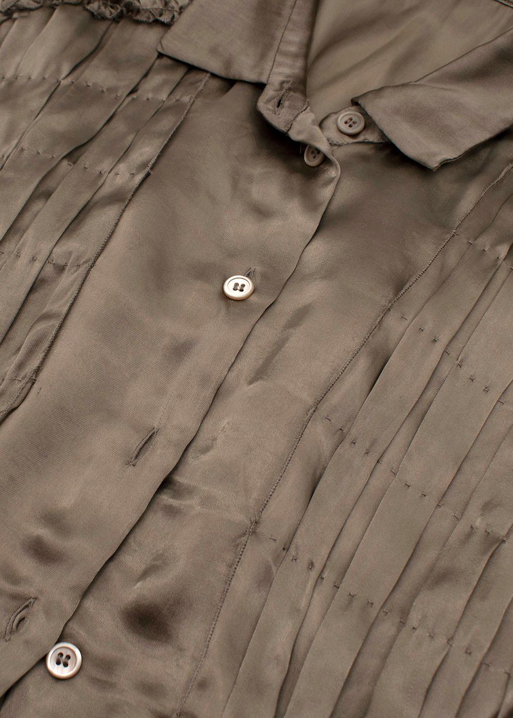 Pleated Silk Sleeveless Top