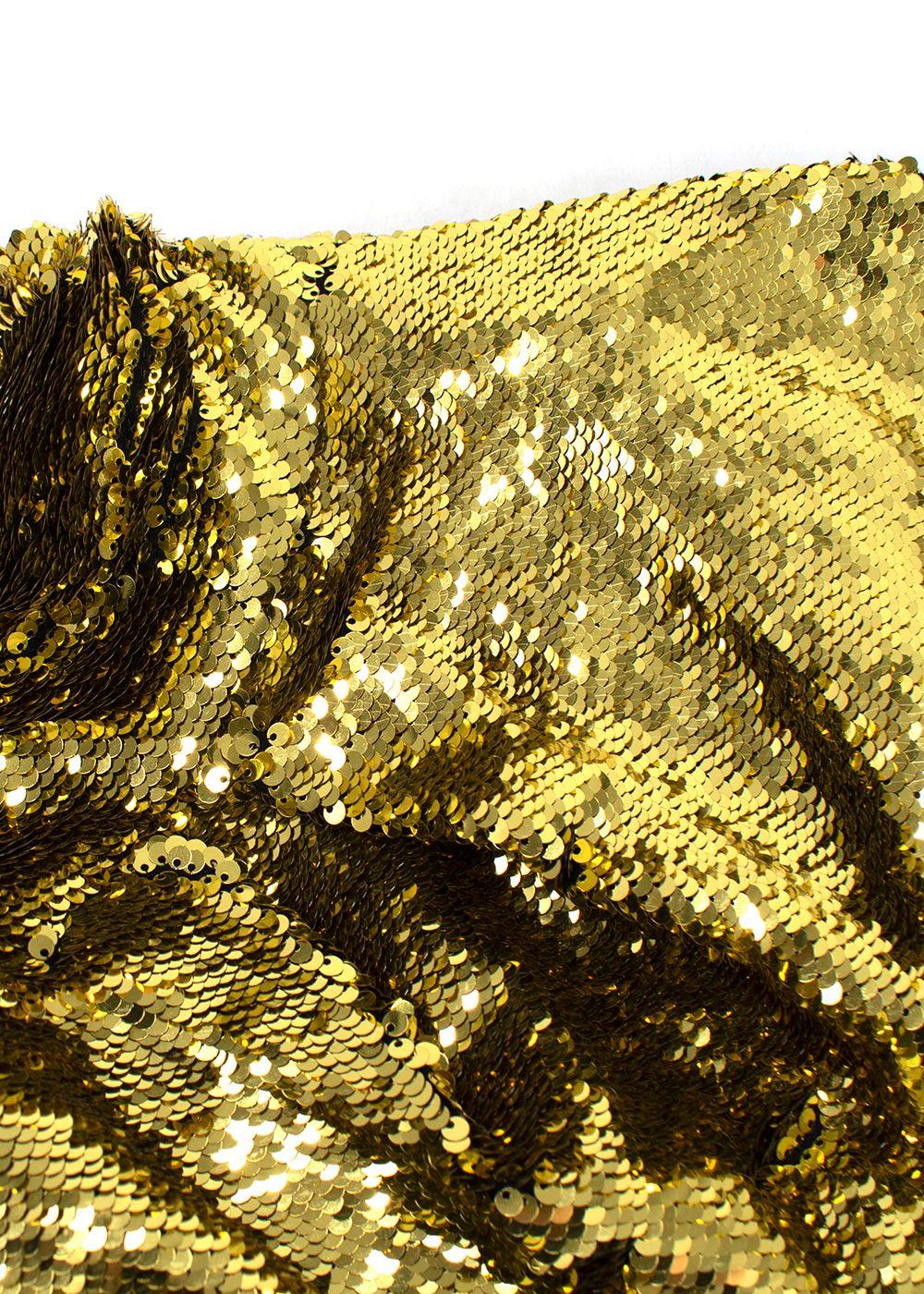 Alexandre Vauthier one shoulder sequin gold dress